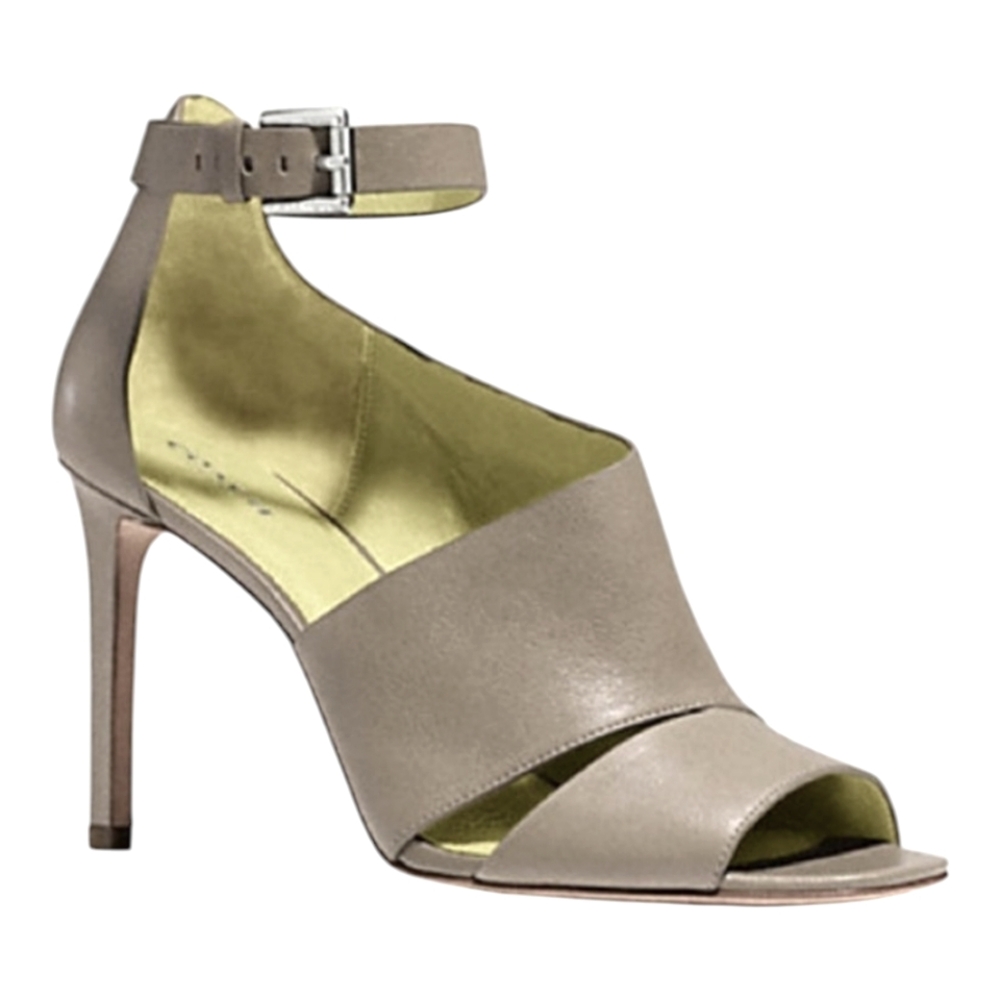 Coach Beige Ankle Strap Heels